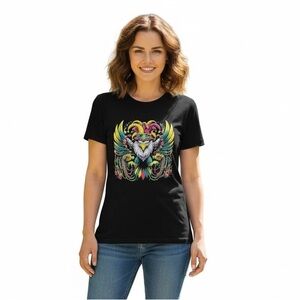 Black Graphic Women's T-Shirt XL